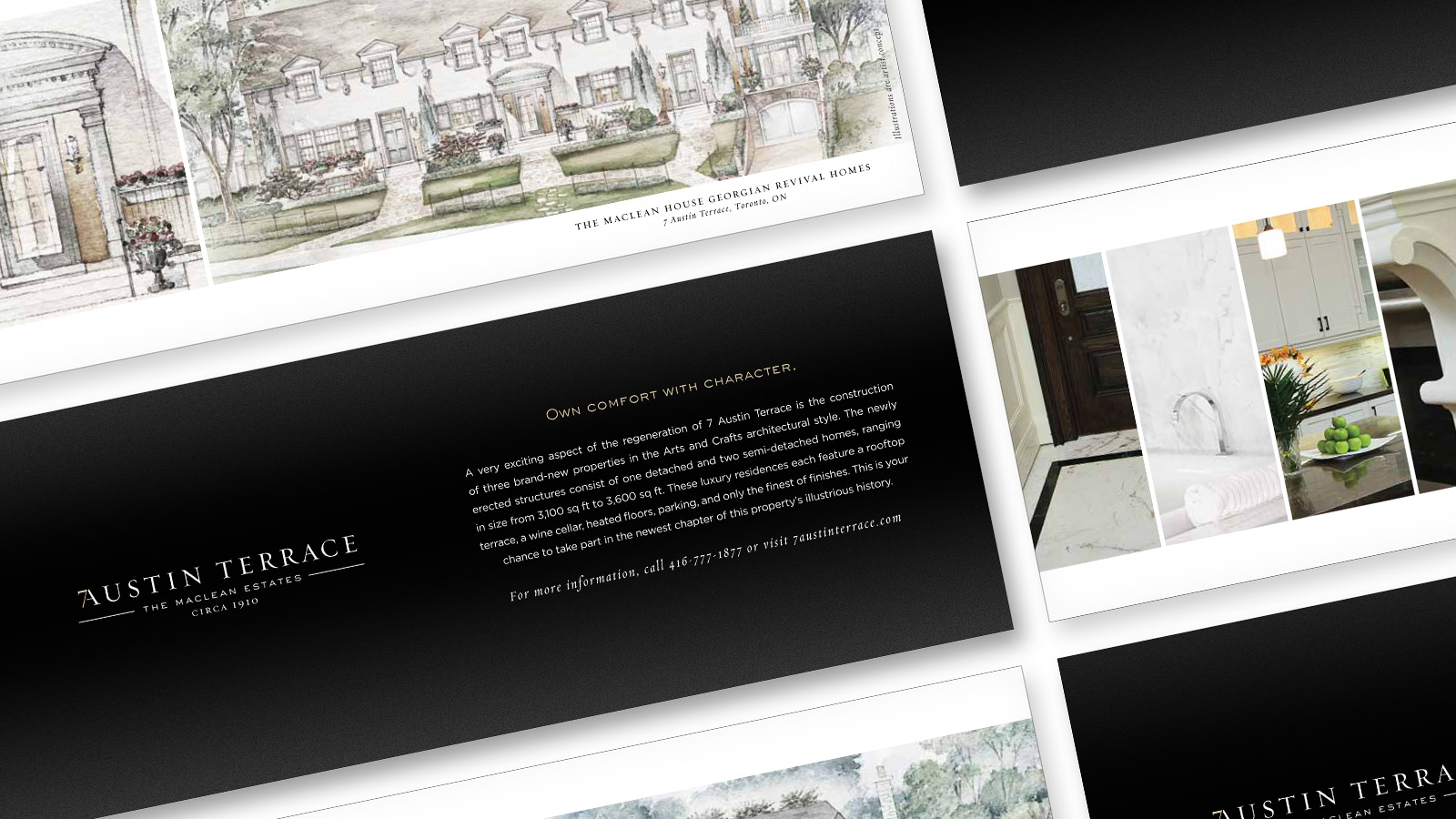 7 Austin Terrace | Identité visuelle | Collatéral, Conception de sites Web / Développement, Design, Imprimé, Marque de lieux