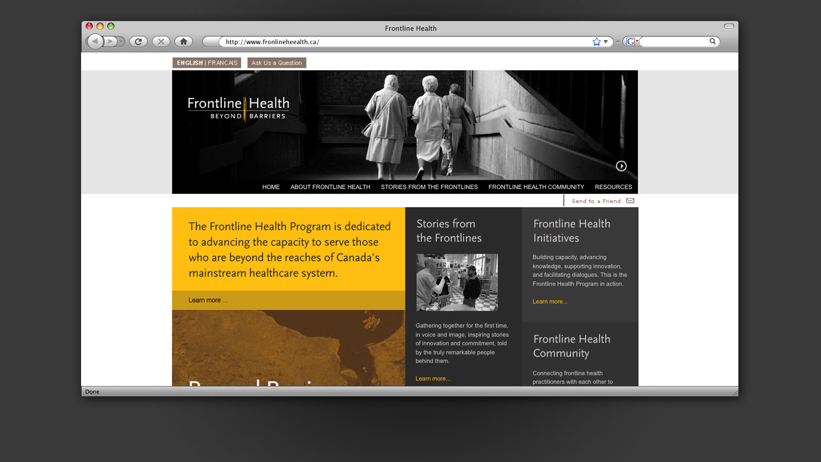 AstraZeneca Canada | Frontline Health | Design, Website Design & Development